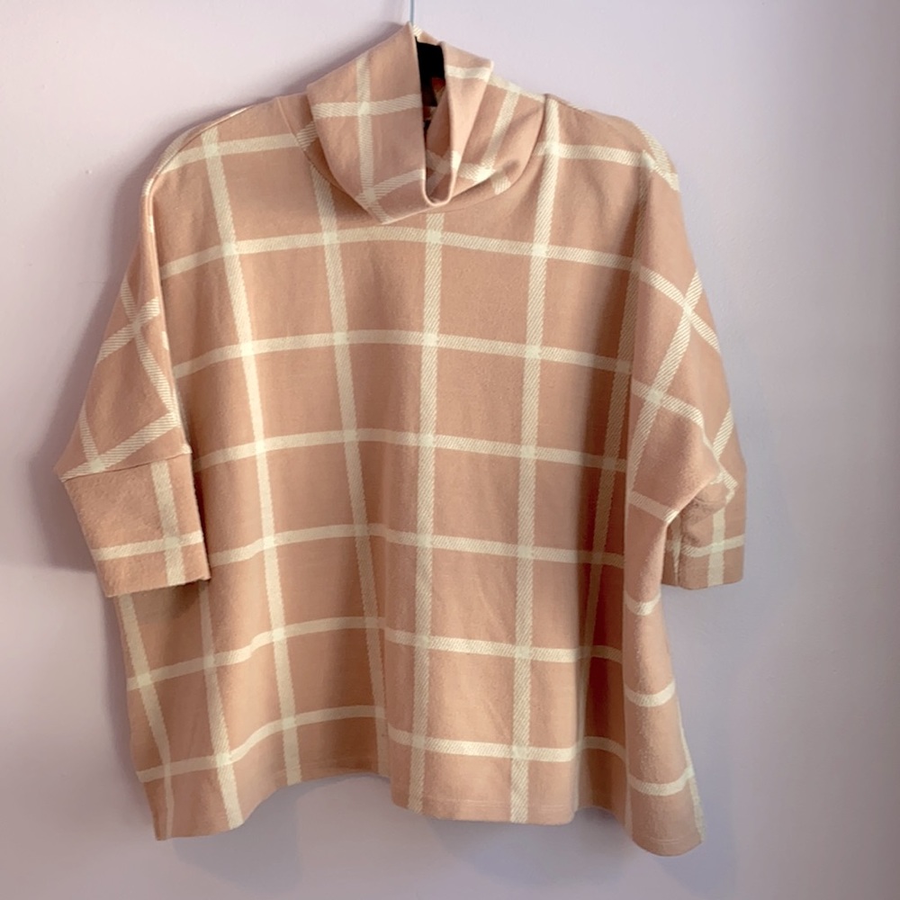 Forever New pink plaid sweater XXS